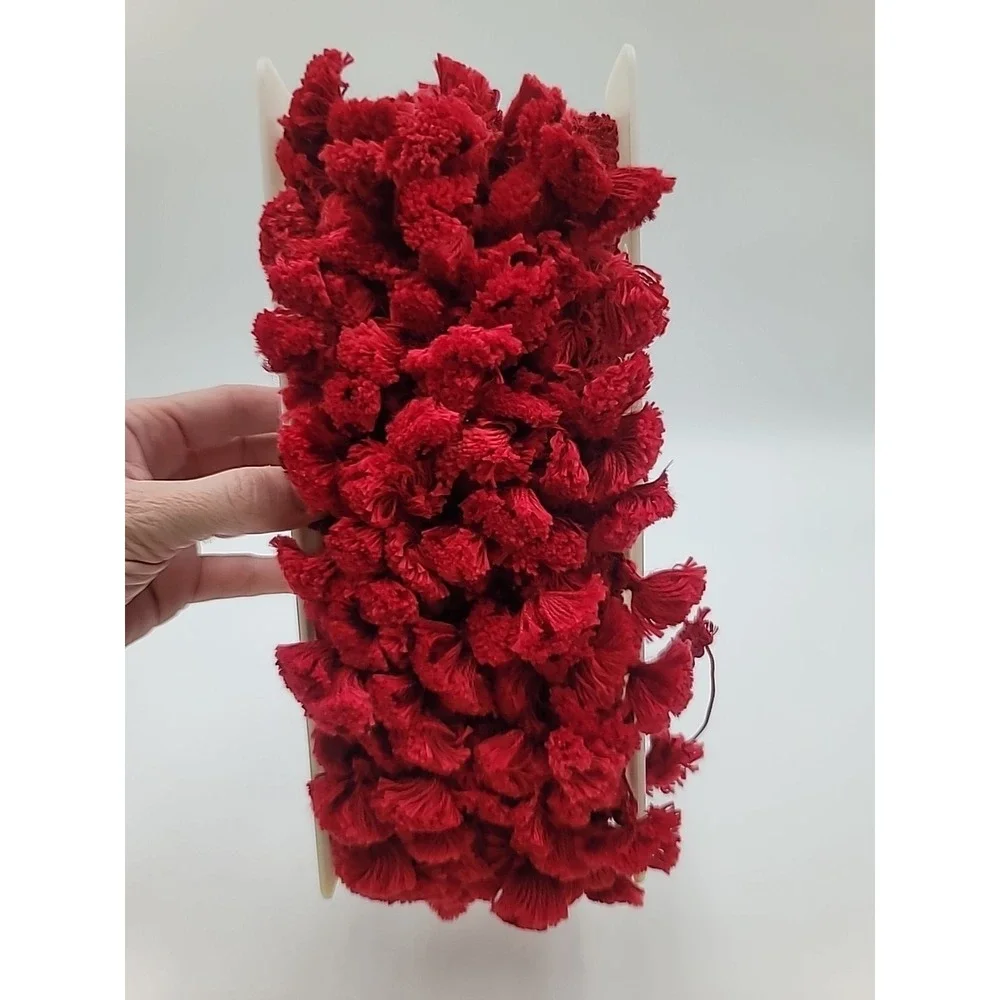 11.5 Yards Red‎ Wrights Tassel Trim Edging Fringe Curtain Pillow Craft Sewing